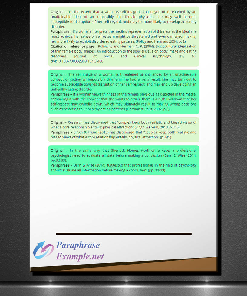 Apa paraphrasing examples by paraphrasingexamples on DeviantArt