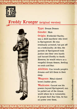 Dark Corner Monstruary - Freddy Krueger