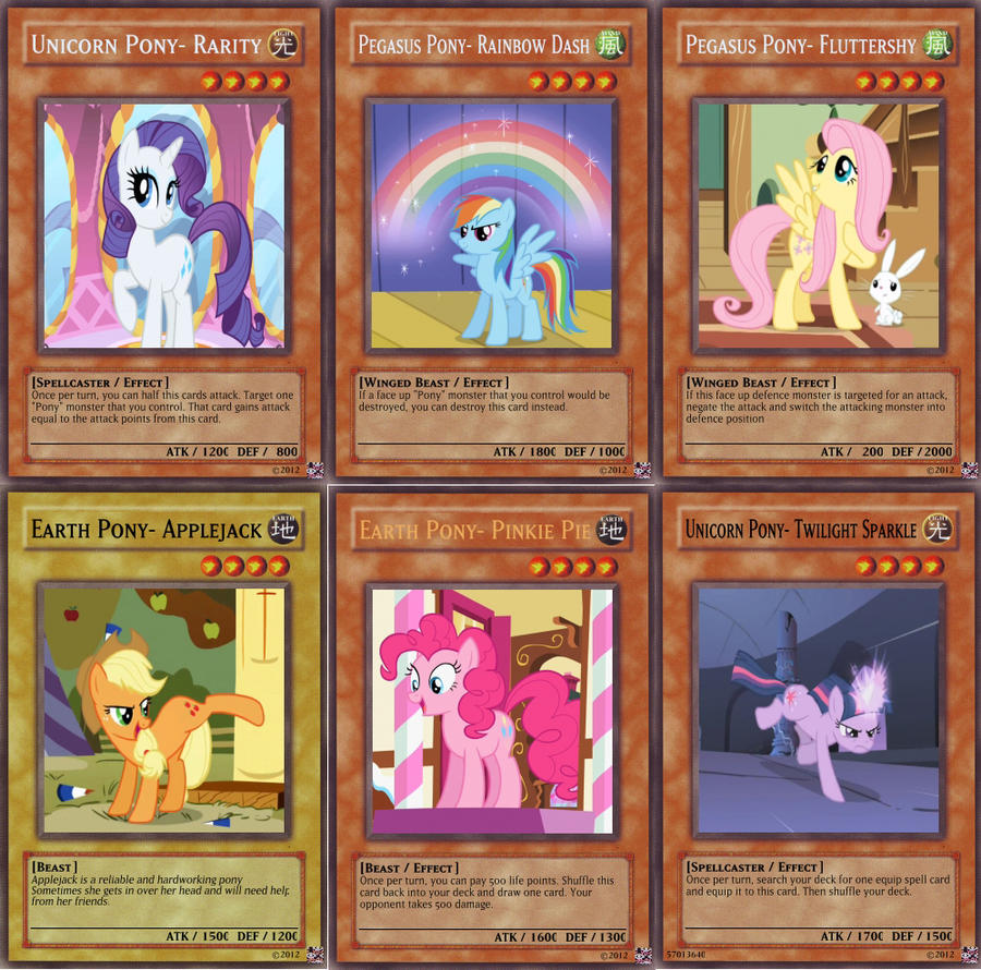 mlp yugioh cards My Little Pony Card Set (First Release: Elements of Harmony) - Casual Cards