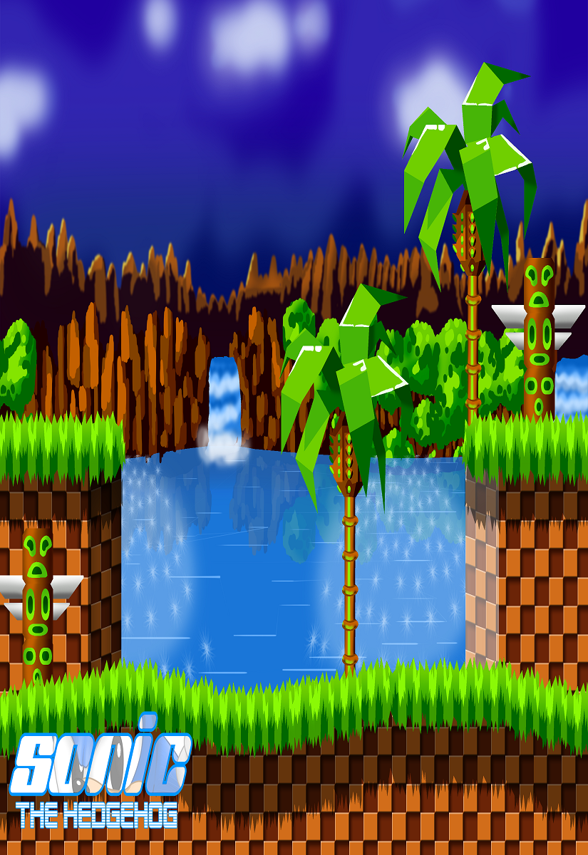 Green hill zone background by sonicmechaomega999 on DeviantArt