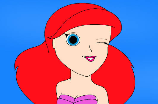 Ariel winking