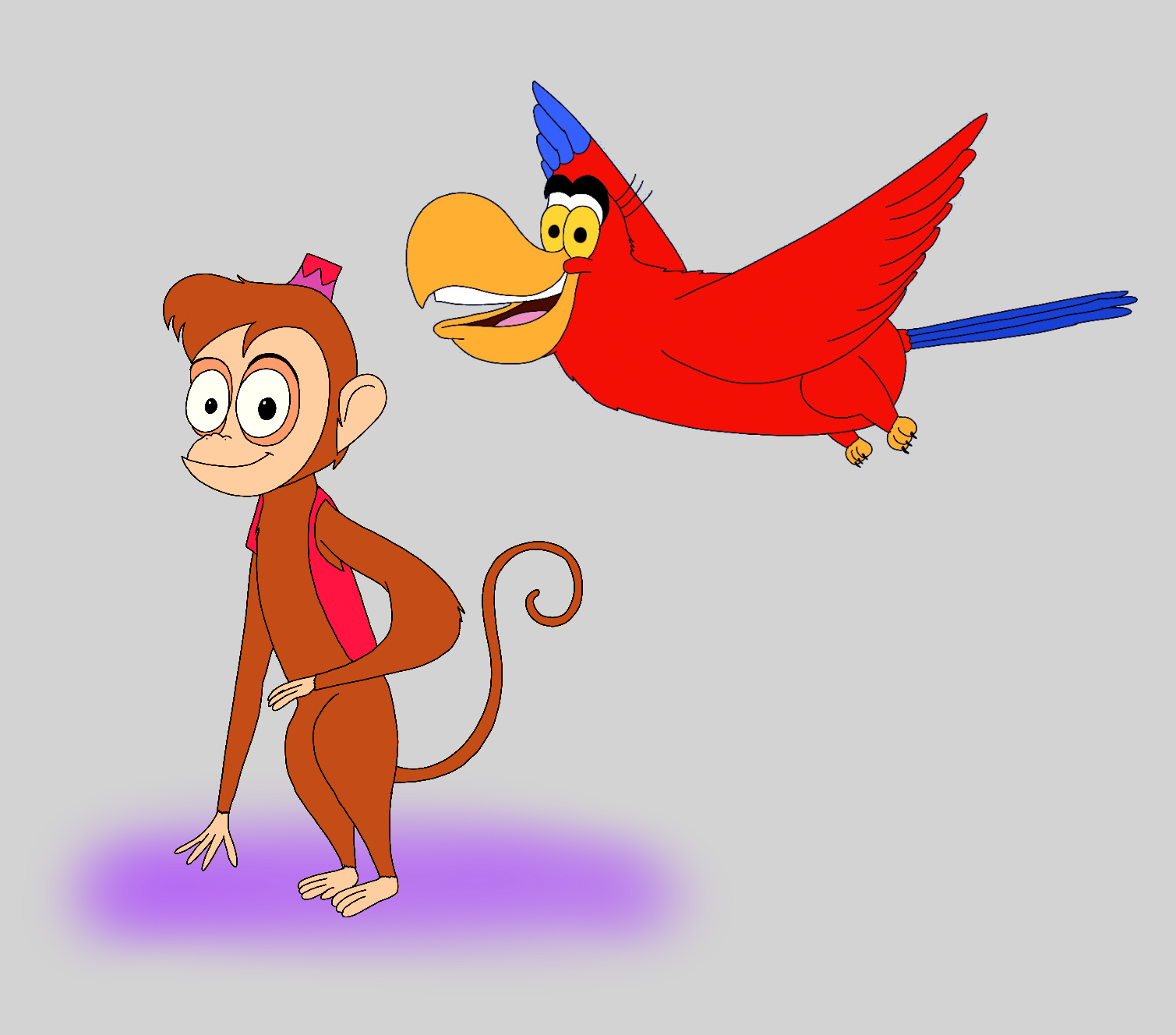 Disney Duo Deviantart Disney Duo: Abu and Iago by RobsonDoodle on DeviantArt