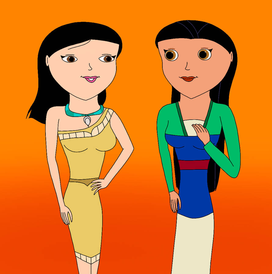 Mulan and Pocahontas switched clothes