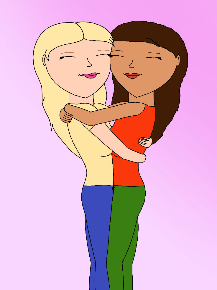 Two Best Girl Friends hugging each other by RobsonDoodle on DeviantArt