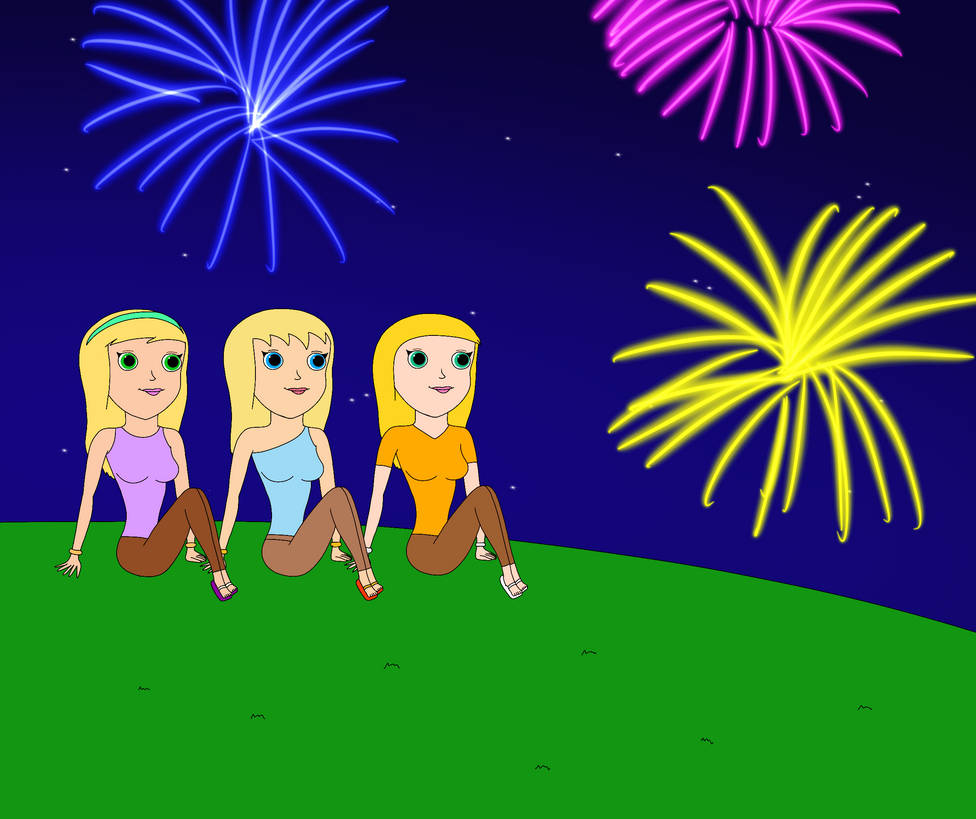 Three Js watching the new year fireworks by RobsonDoodle on DeviantArt