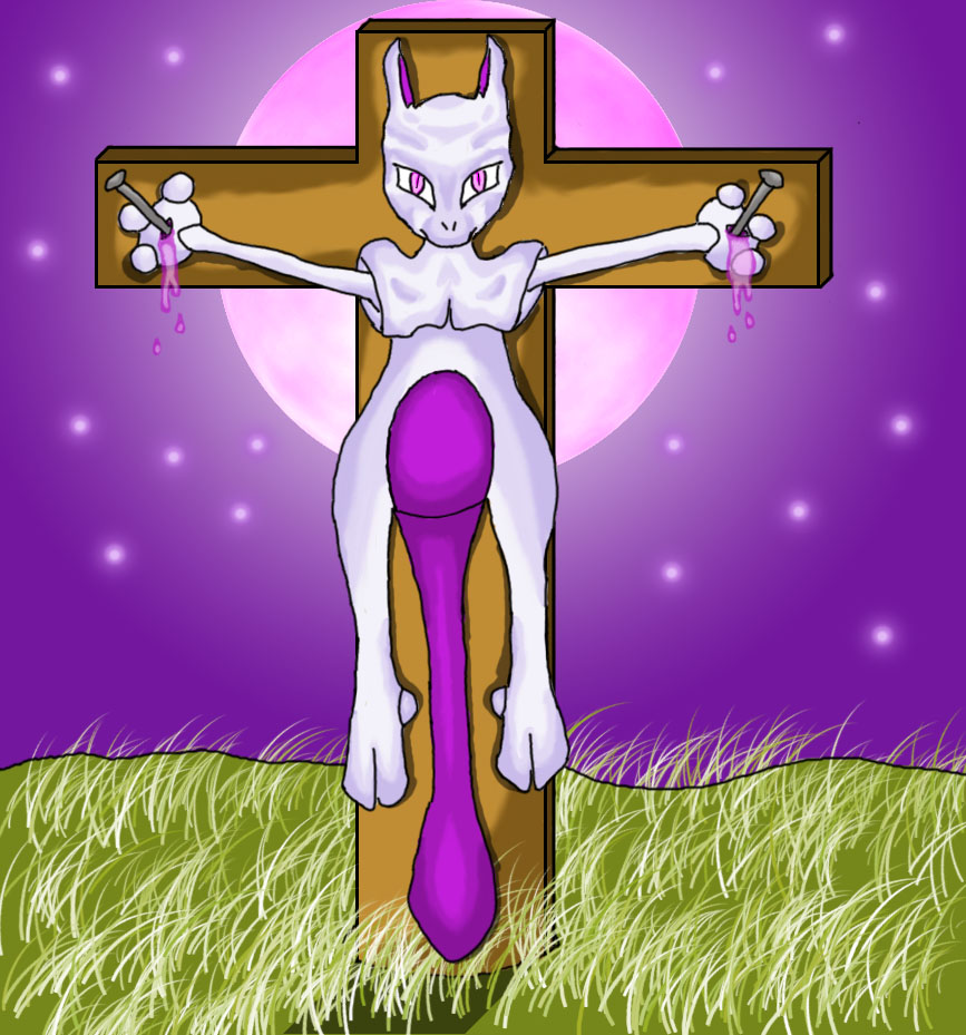 Mewtwo X Mew by kikyoshirax on DeviantArt