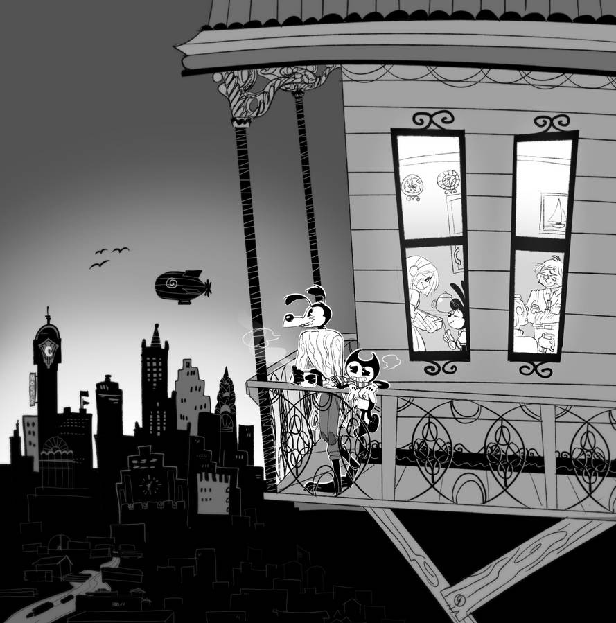 Lampblack city morning by hazard girl