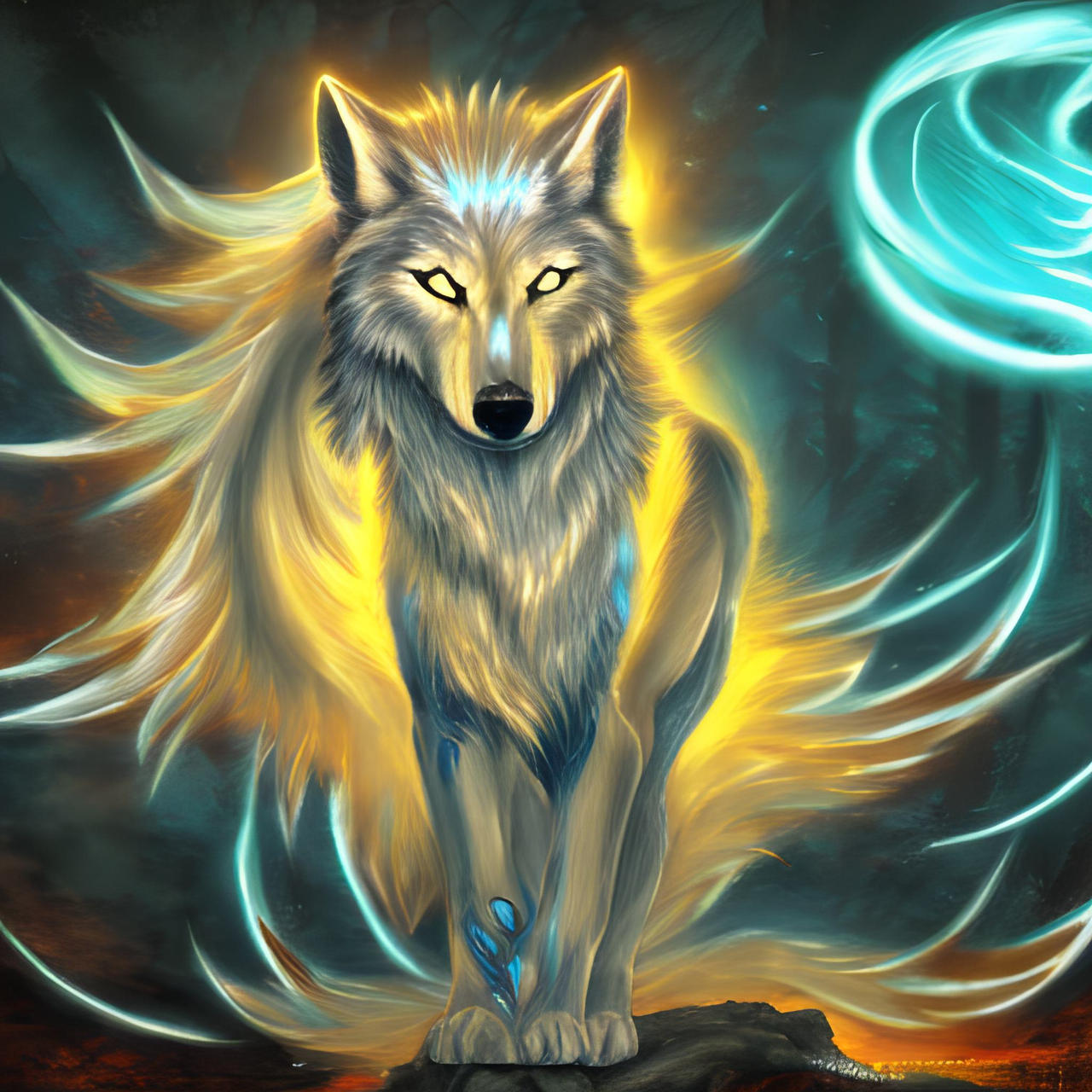 DreamUp Creation - Elemental Wolf by NightsTouchX on DeviantArt