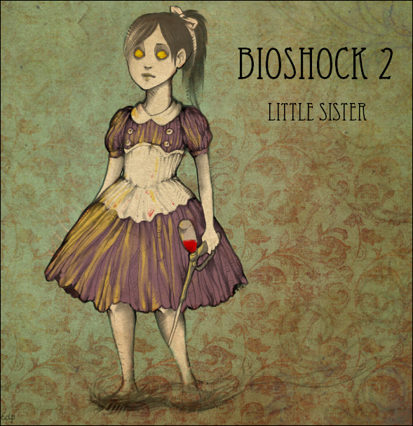Little sister game. Маленькая сестричка Bioshock. Биошок маленькие сестрички. Bioshock 2 маленькая сестричка. Маленькая сестричка Bioshock 1.