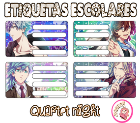 Quartet Night Etiqueta escolar