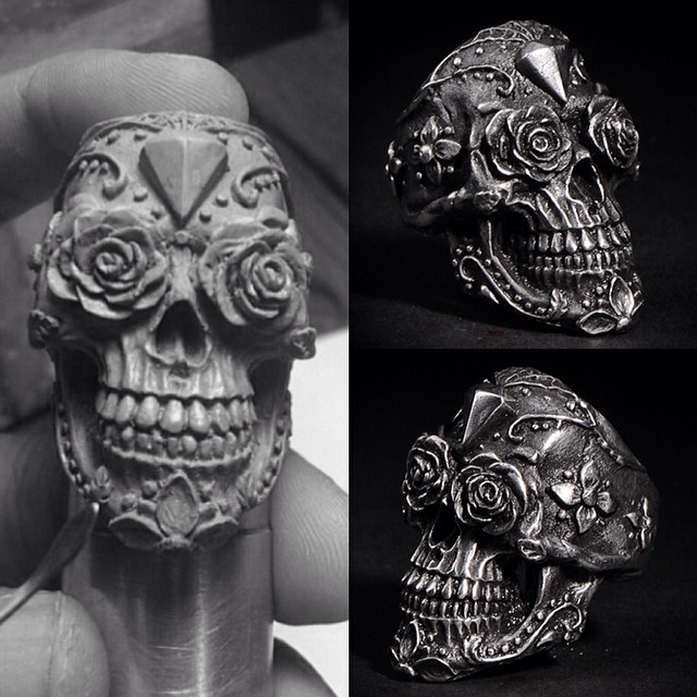 Fourspeed Metalwerks' Los Muertos Skull Ring