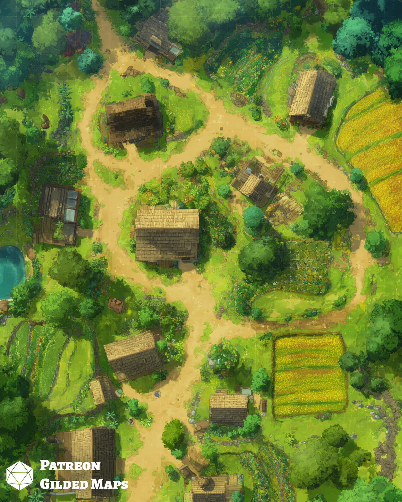 Village Map Rivals Village Battlemap by GildedMaps on DeviantArt