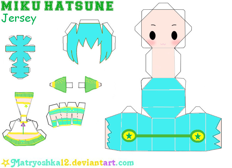 Hatsune Miku Jersey Papercraft