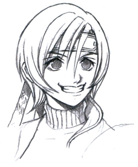 Concept Art Ffvii - Yuffie Portrait Sketch By Tangogolfaus On Deviantart
