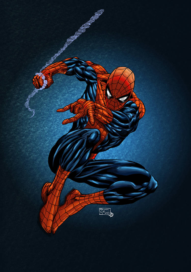 Spiderman Swinging color by alxelder on DeviantArt