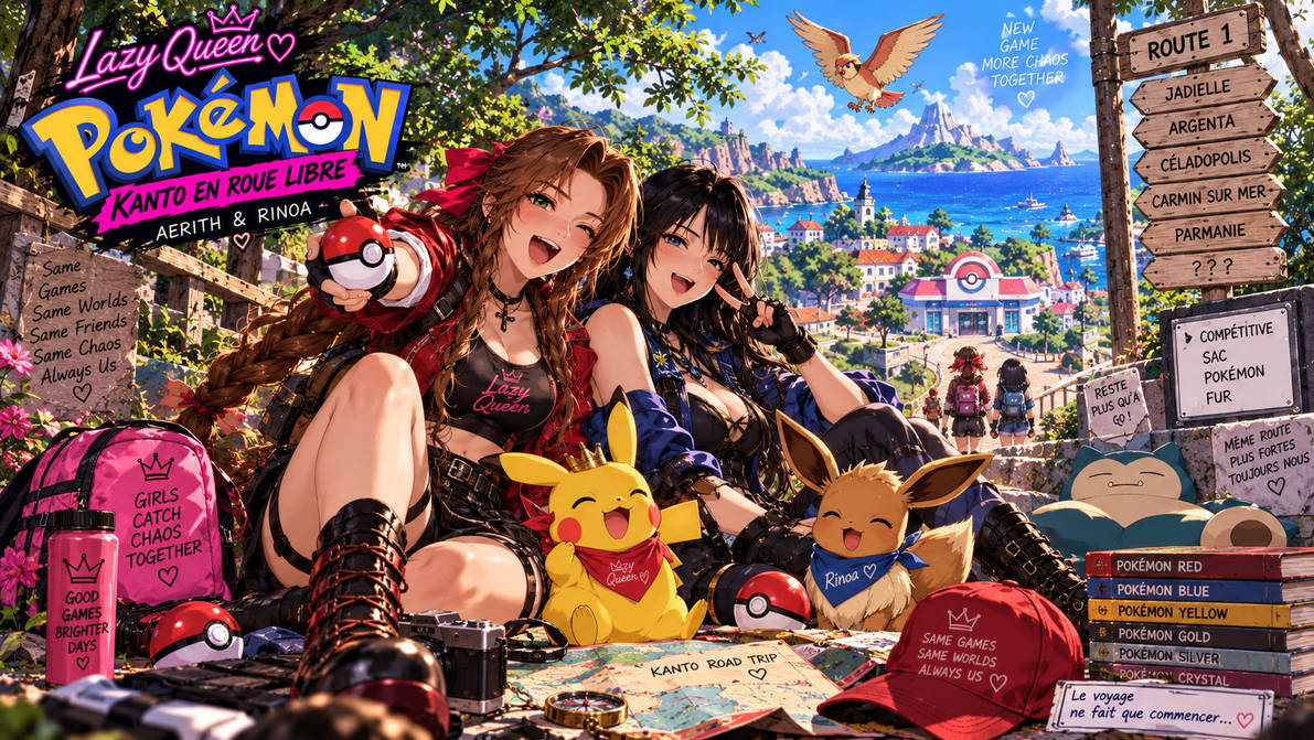 Deviantart Pokemon Conjoin Cover Pokemon Kanto en roue Libre ! by AerithHeartillyArt on DeviantArt
