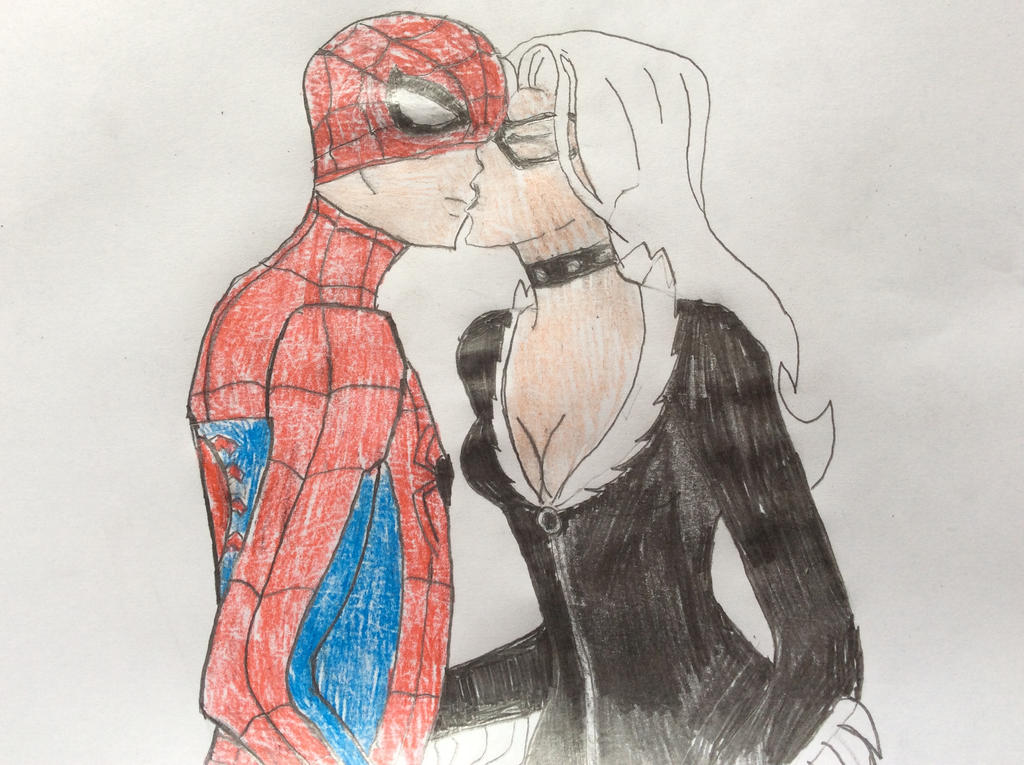 Spider-Man and Black Cat Kiss by tb86 on DeviantArt