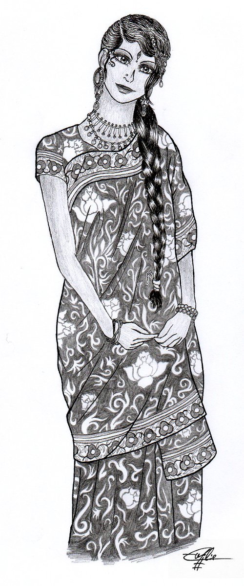 Girl in sari...