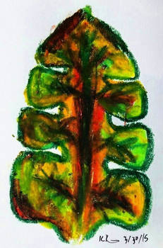 Oil Pastel Leaf