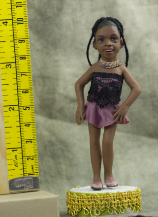 African Ooak Dollhouse Girl