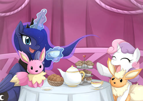 Commission Sweetie bell tea party