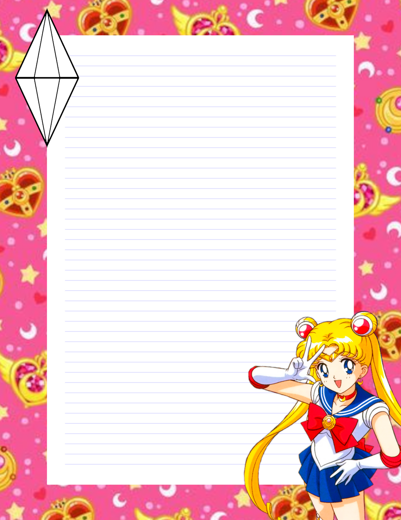 Sailor Moon Journal Page Plumbob