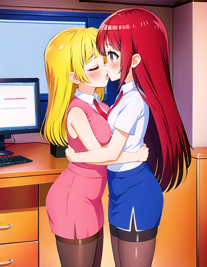 AI Art Kawaii Office Ladies Yuri 4