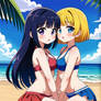 AI Art Kawaii Lesbians at the Beach 10