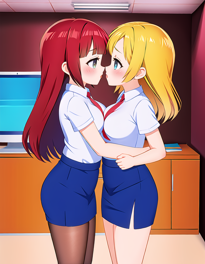 AI Art Kawaii Office Ladies Yuri 12
