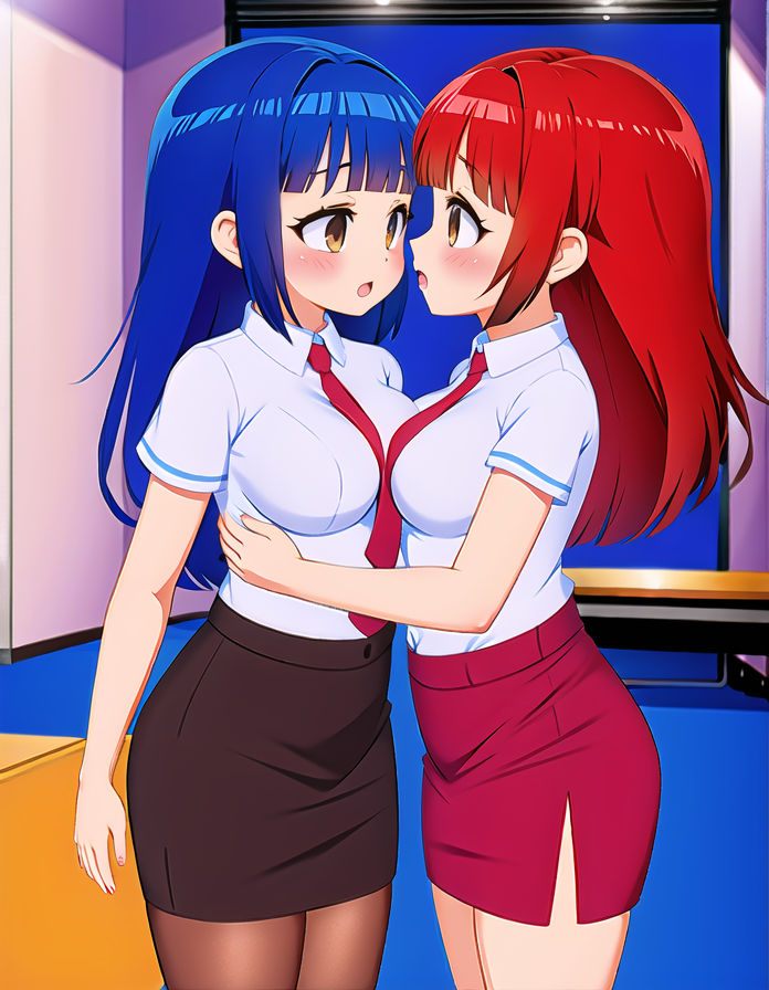 AI Art Kawaii Office Ladies Yuri 13