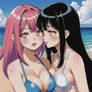 AI Art Kawaii Lesbians at the Beach 16