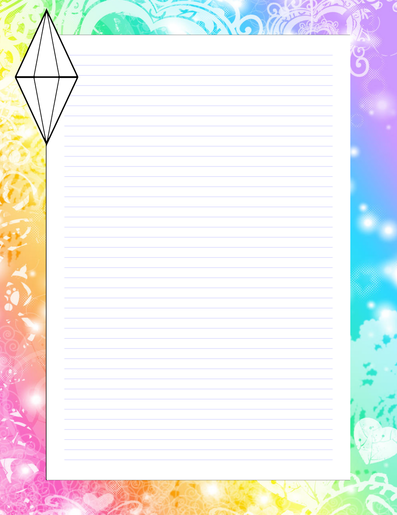 Rainbow Heart Journal Page Plumbob