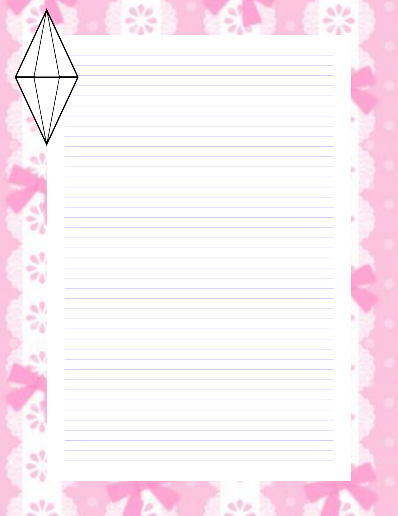 Kawaii Pink Lace Journal Page Plumbob