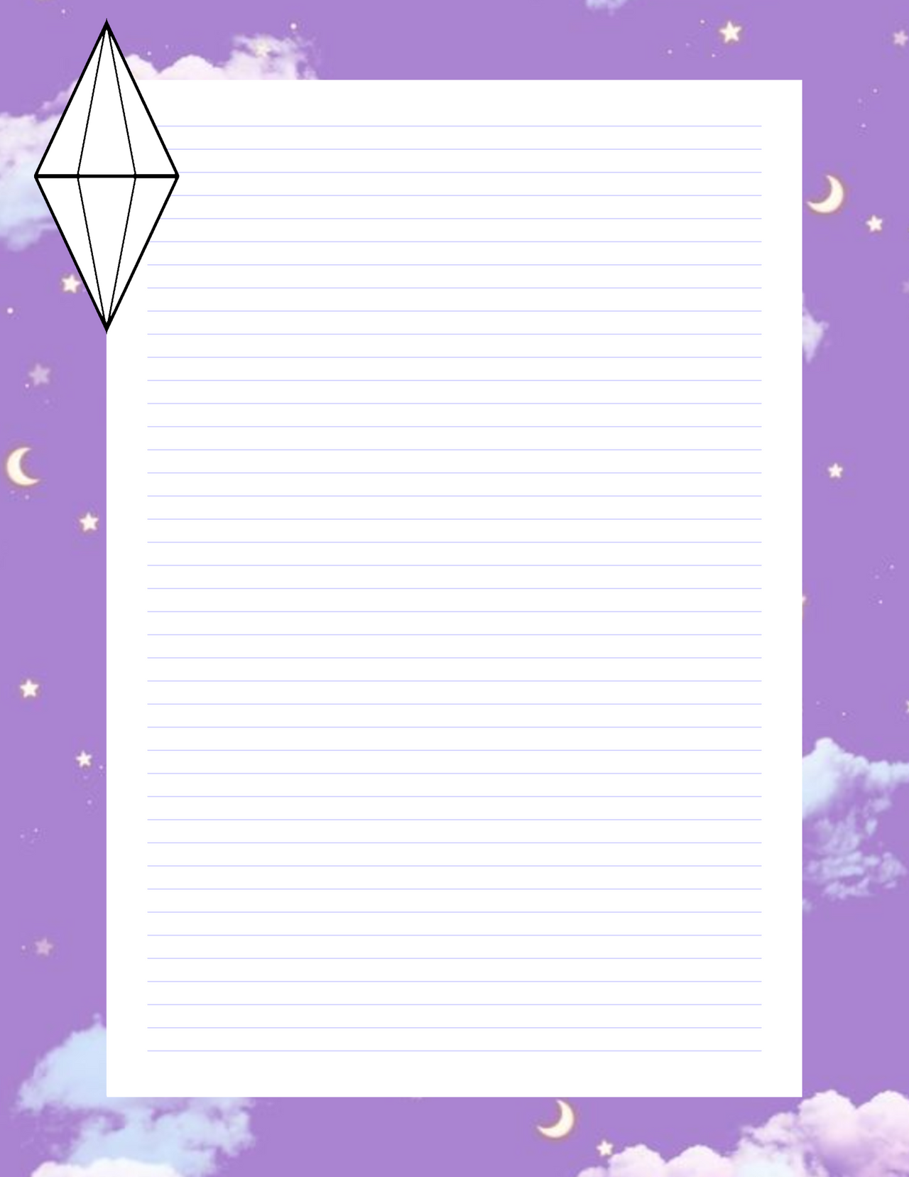 Dreamy Lilac Plumbob Journal Page