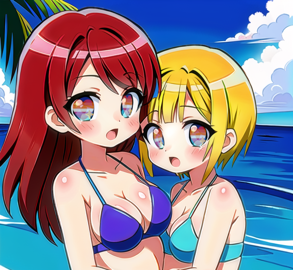 AI Art Kawaii Lesbians at Beach 18