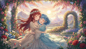 AI Art Yuri in Garden