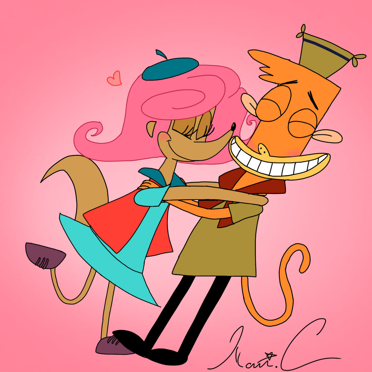 Lazlo X Patsy Deviantart Patsy hugging Lazlo - Commish by ToonyNani on DeviantArt