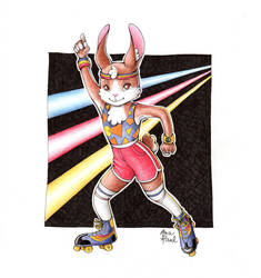 Roller disco bunny