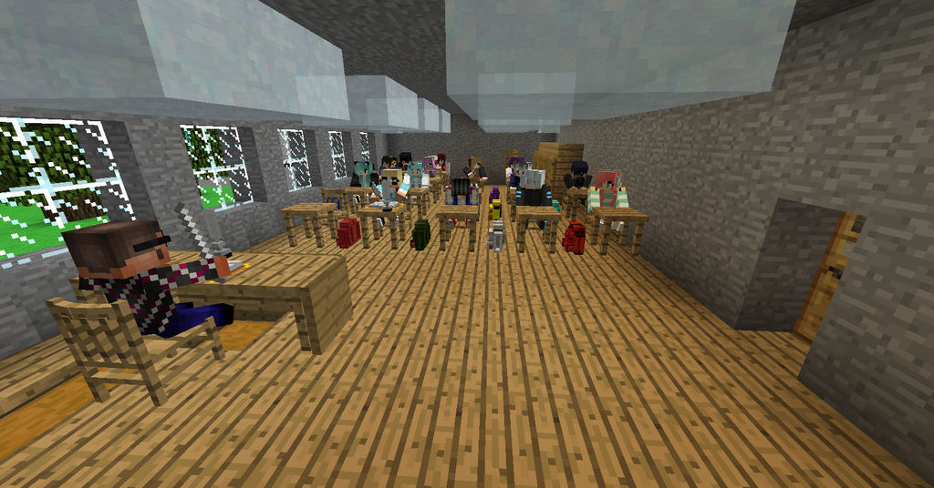 Minecraft School During Class by tom1109 on DeviantArt