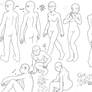 Rough pose sketches