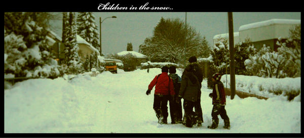Children in the snow..