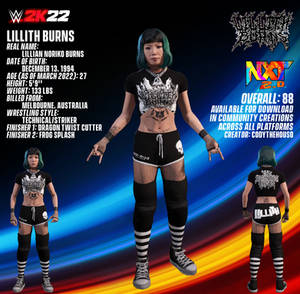 WWE 2K22 Original CAW/CAS - Lillith Burns