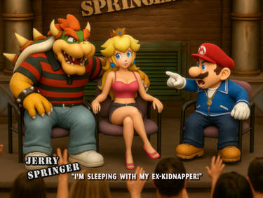 Peach, Bowser and Mario on Jerry Springer