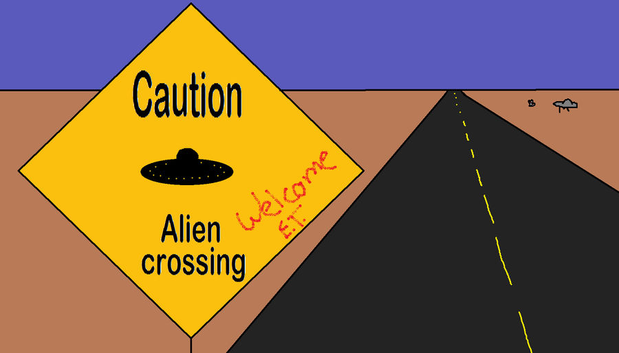 Alien crossing by kitkatcolorful on DeviantArt