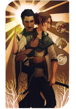 Tarot Commission - Dorian/Lavellan