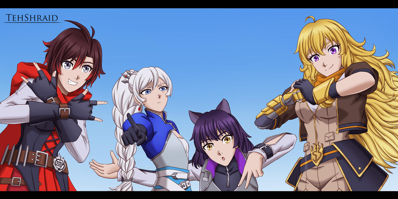 Team RWBY Strike a Pose by TehShraid on DeviantArt