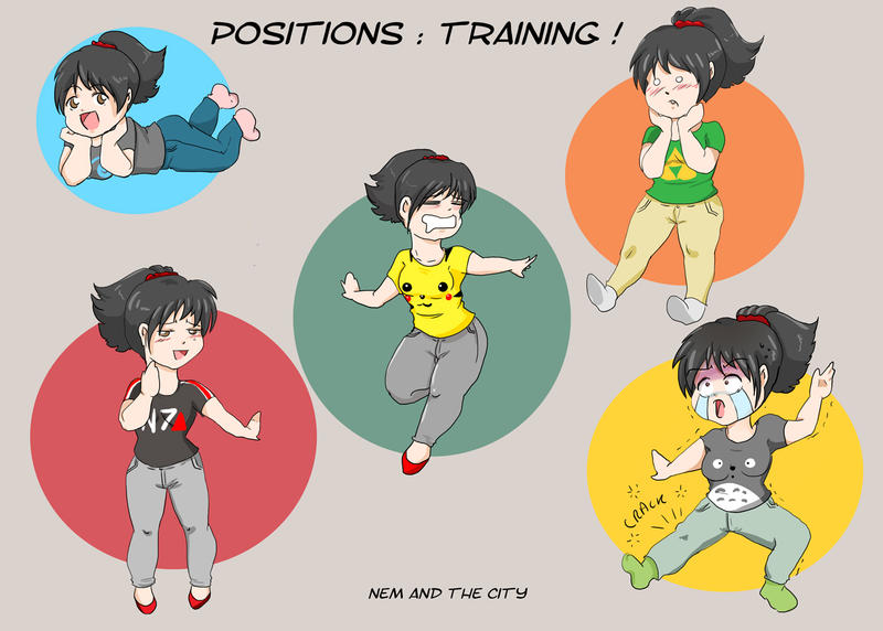 Chibi pose ref - Nem and the city by Khaneety on DeviantArt