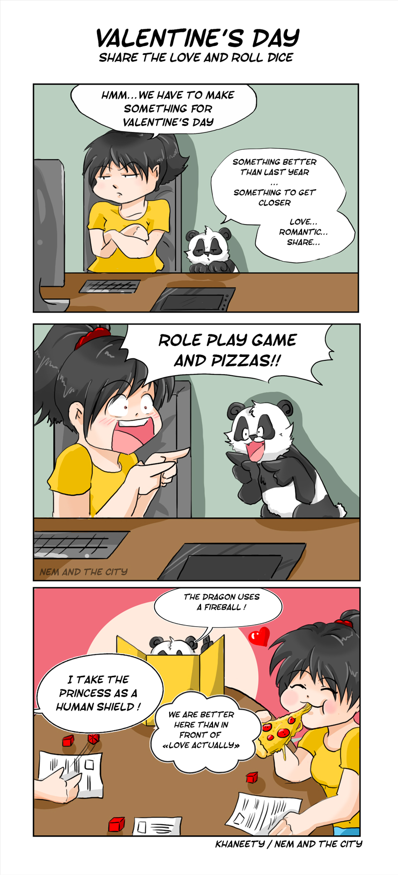 Comic Strip - RPG and valentine's day by Khaneety