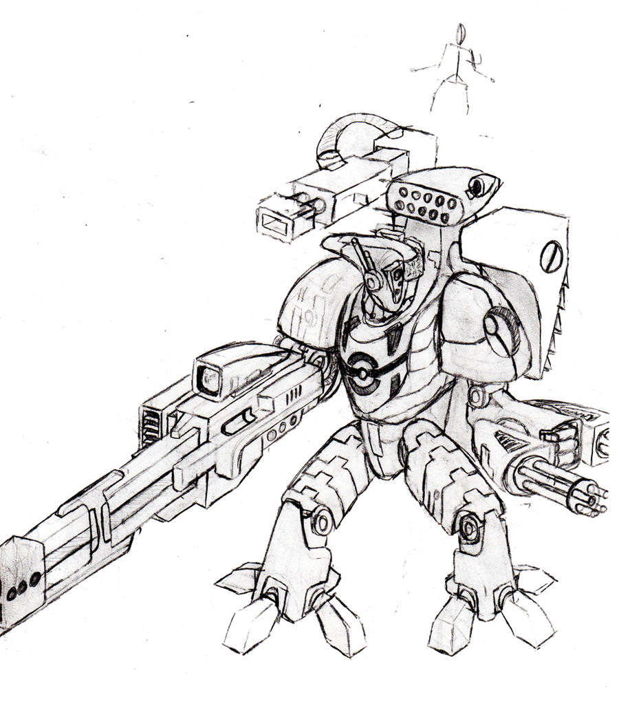 Dessin de/ Sketches of Warhammer 40 000 by CharretteMan on DeviantArt