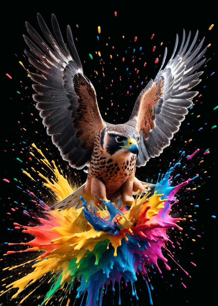 Color Splash Falcon by CodingCanvas on DeviantArt